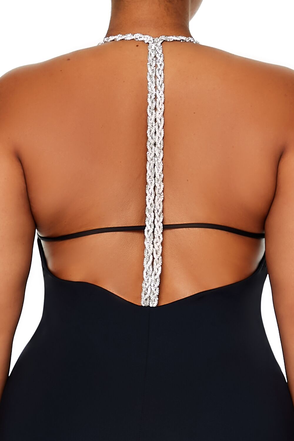  Forever 21 Plus Size Embellished Halter Maxi Dress - black - Bonton