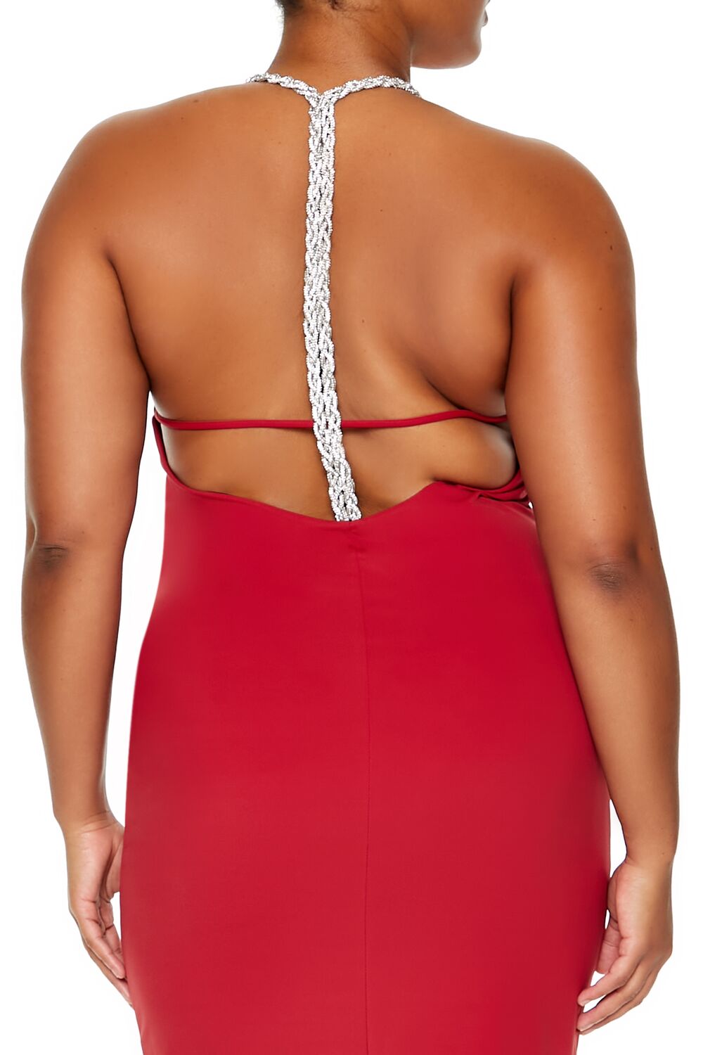  Forever 21 Plus Size Embellished Halter Maxi Dress - black - Bonton