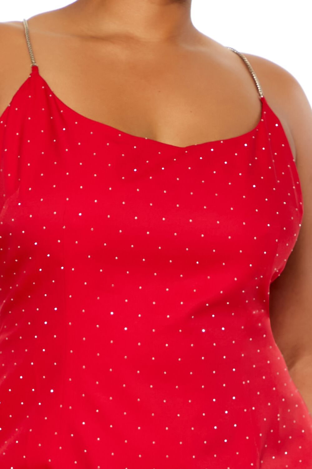  Forever 21 Plus Size Rhinestone Cami Mini Dress - black - Bonton