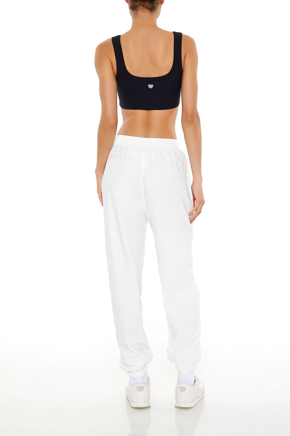  Forever 21 Active High-Rise Joggers - white - Bonton