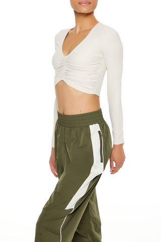 Active Ruched Crop Top