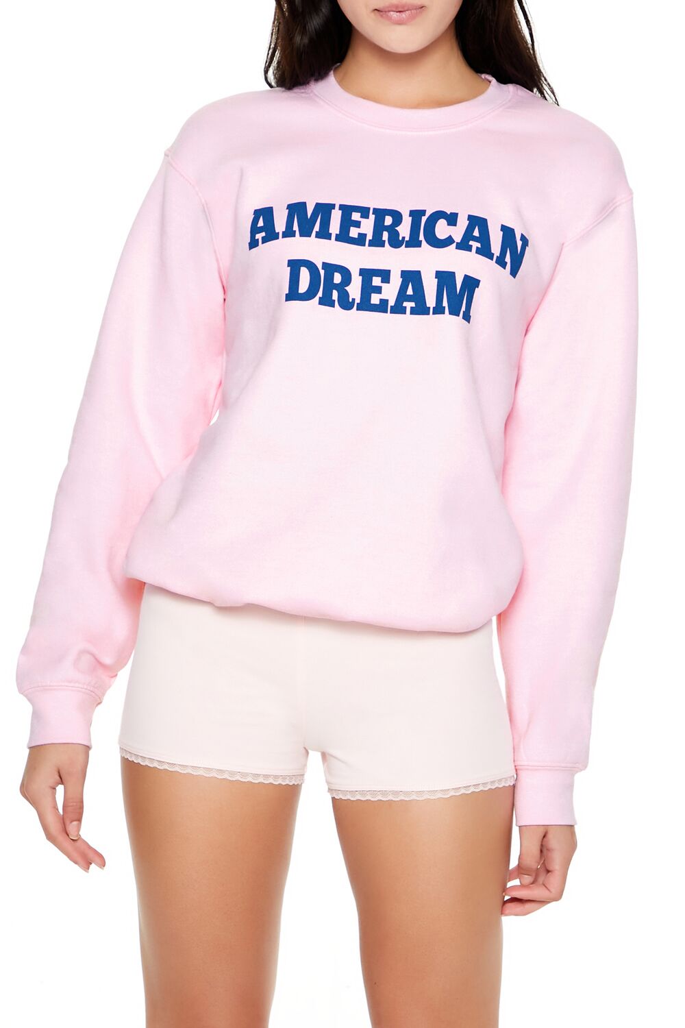  Forever 21 American Dream Graphic Pullover - pink multi - Bonton
