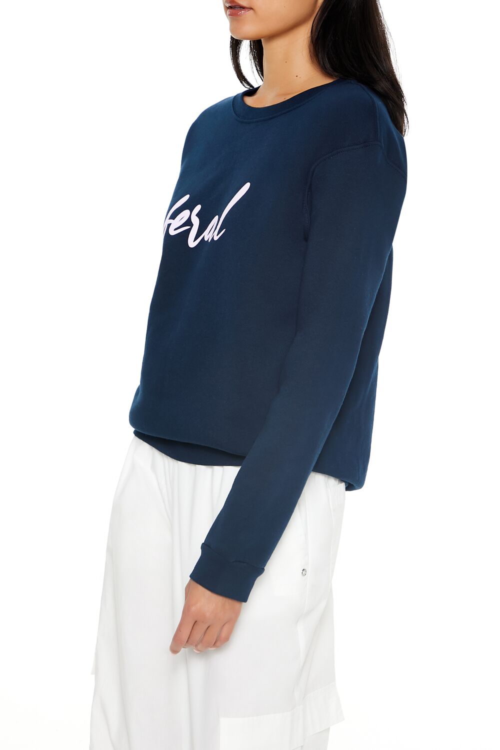  Forever 21 Feral Graphic Pullover - navy multi - Bonton