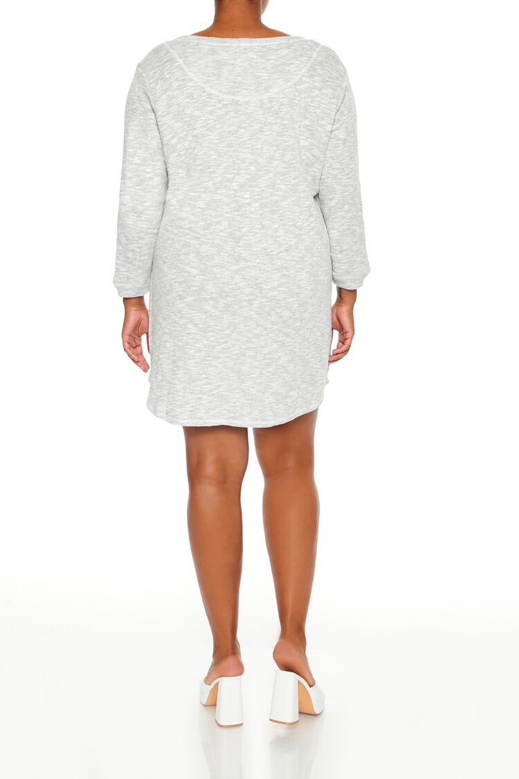  Forever 21 Plus Size Lace Chevron Mini Dress - neutral-grey-swatch - Bonton