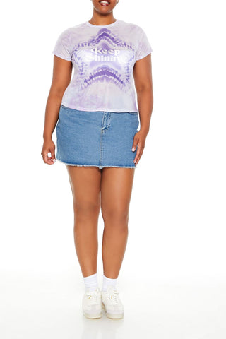 Plus Size Keep Shining Tie-Dye Tee