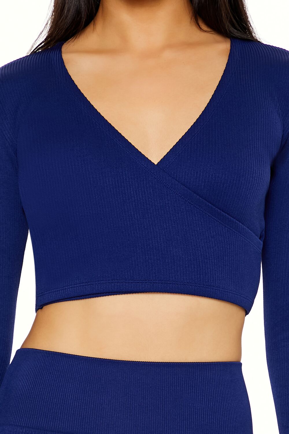  Forever 21 Active Seamless Surplice Crop Top - desert sand - Bonton