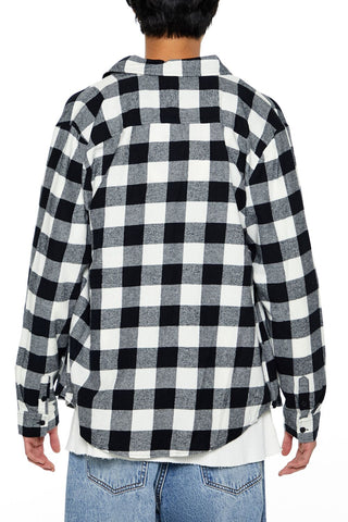 Plaid Curved-Hem Shirt