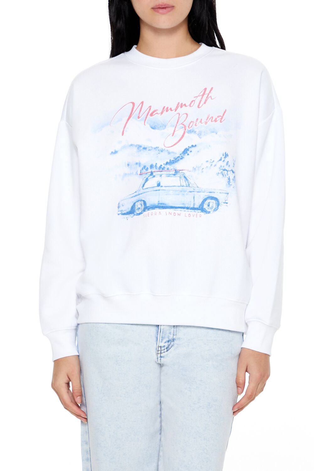  Forever 21 Mammoth Bound Graphic Pullover - white multi - Bonton