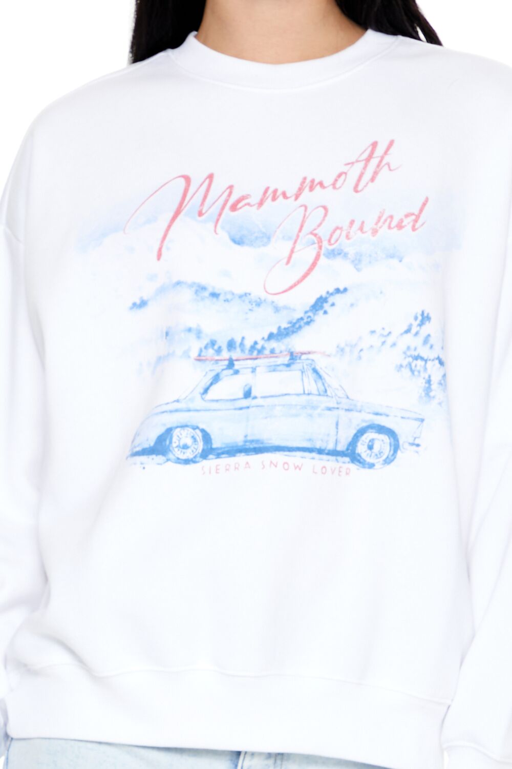  Forever 21 Mammoth Bound Graphic Pullover - white multi - Bonton