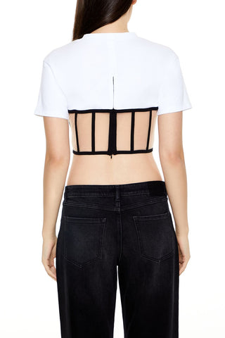 Sheer Corset Combo Crop Top