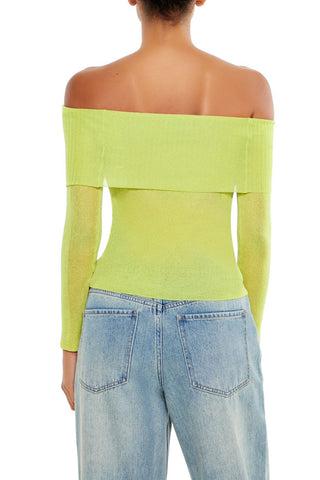 Foldover Off-the-Shoulder Sweater