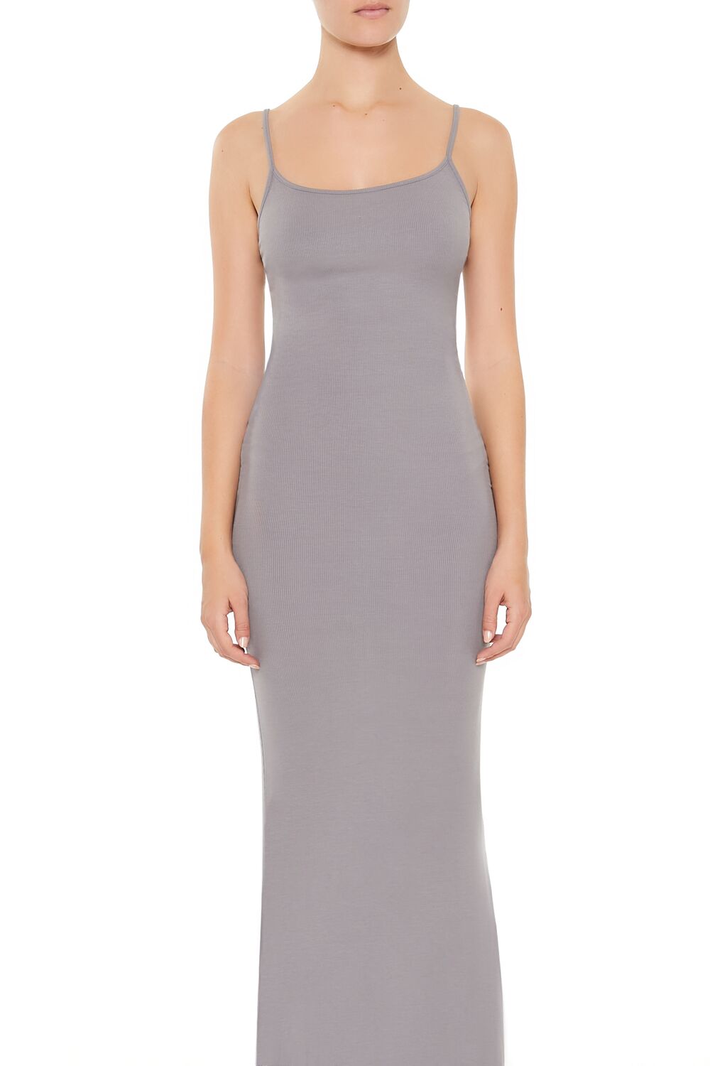  Forever 21 Rib-Knit Cami Maxi Dress - smoke-swatch - Bonton