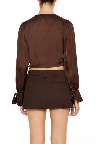 Tie-Front Wrap Crop Top