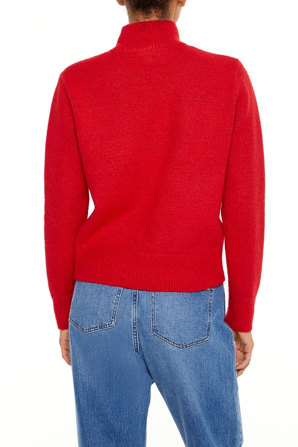  Forever 21 89 Turtleneck Sweater - red white - Bonton