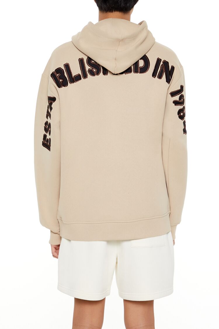  Forever 21 EST 1984 Patch Hoodie - tan multi - Bonton