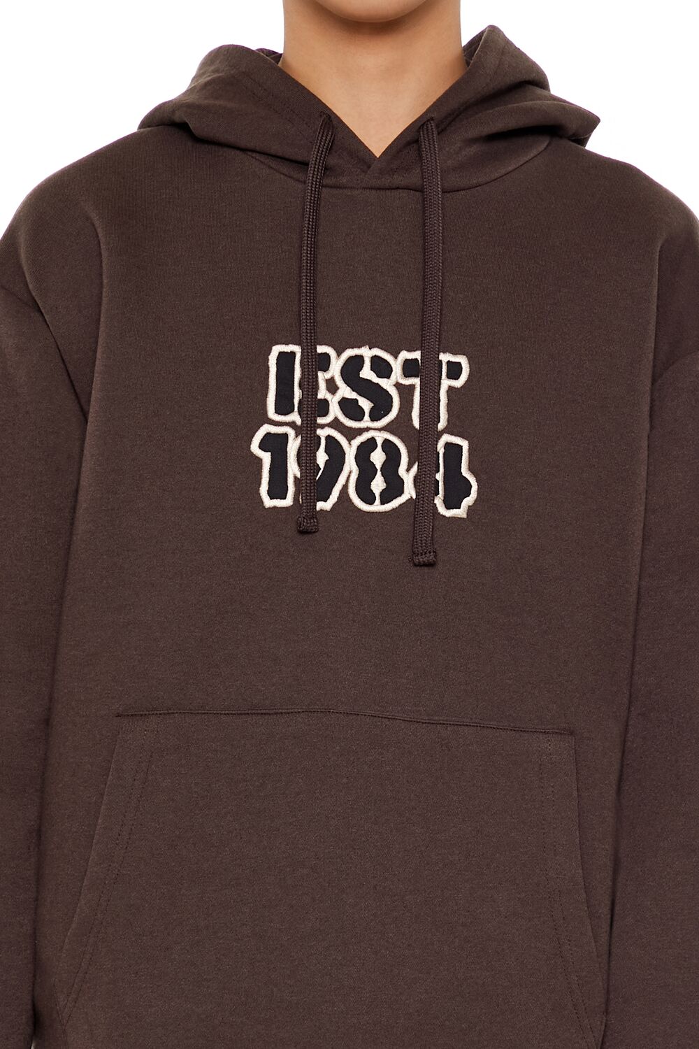  Forever 21 EST 1984 Patch Hoodie - tan multi - Bonton