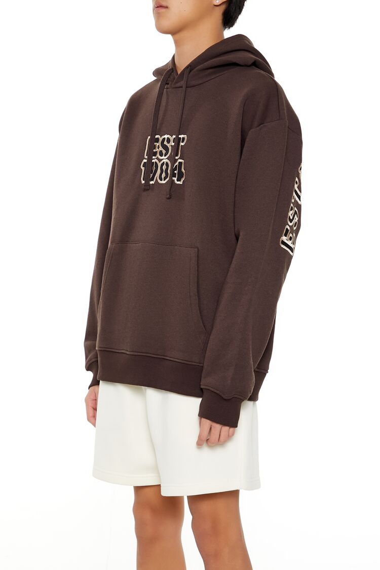  Forever 21 EST 1984 Patch Hoodie - tan multi - Bonton