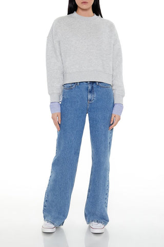 Striped Colorblock Combo Pullover