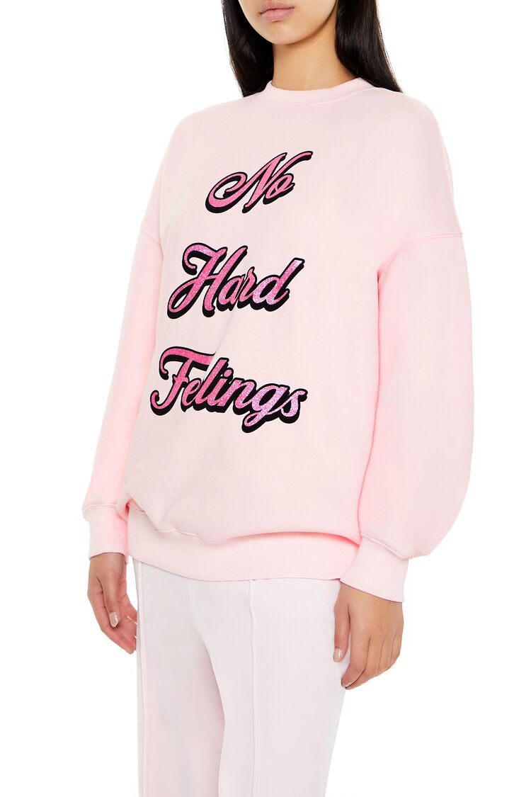  Forever 21 Glitter No Hard Feelings Pullover - pink multi - Bonton