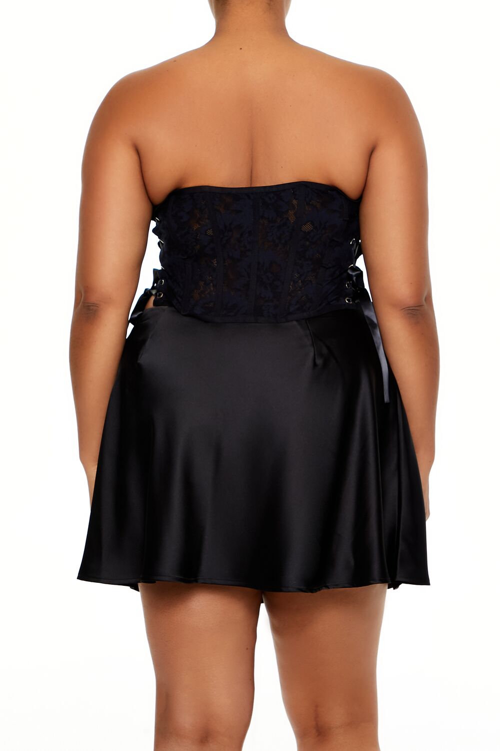  Forever 21 Plus Size Lace-Up Tube Top - petal pink - Bonton
