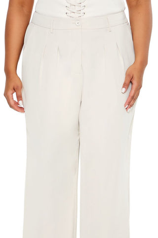 Plus Size Wide-Leg Trouser Pants