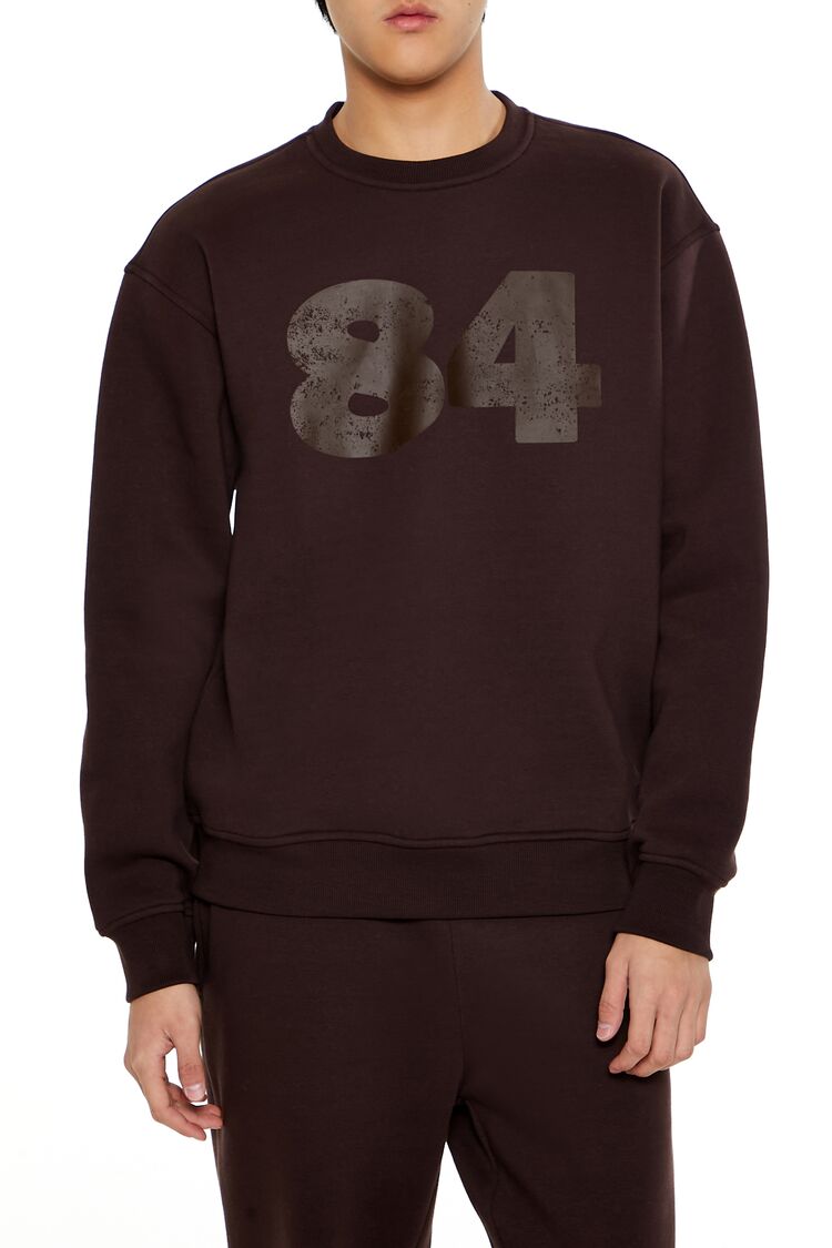  Forever 21 84 Graphic Pullover - heather grey white - Bonton