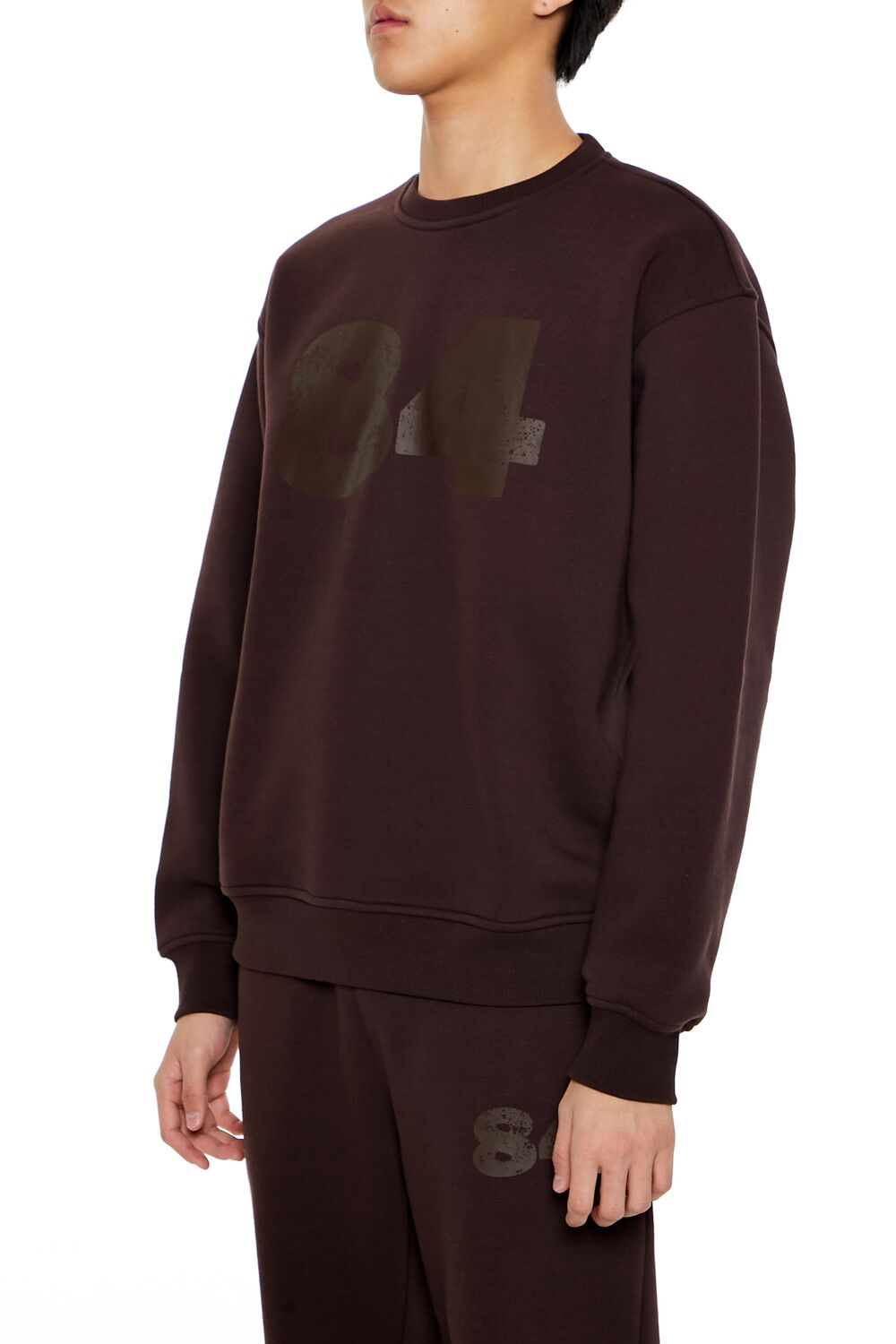  Forever 21 84 Graphic Pullover - heather grey white - Bonton