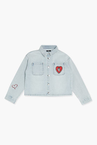 Girls Cupid Patch Denim Jacket (Kids)