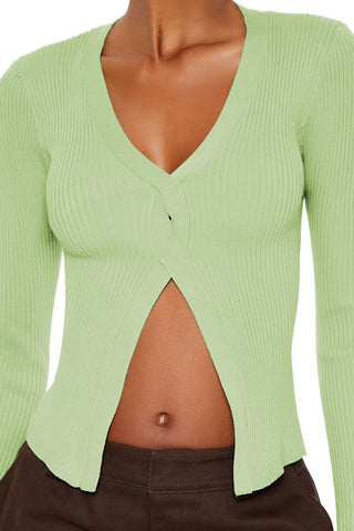 Twisted Split-Hem Sweater