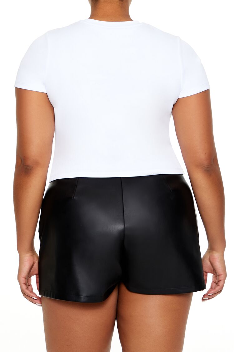  Forever 21 Plus Size Thinking About Puppies Tee - white multi - Bonton