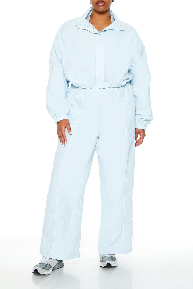  Forever 21 Plus Size Active Windbreaker Pants - aqua - Bonton