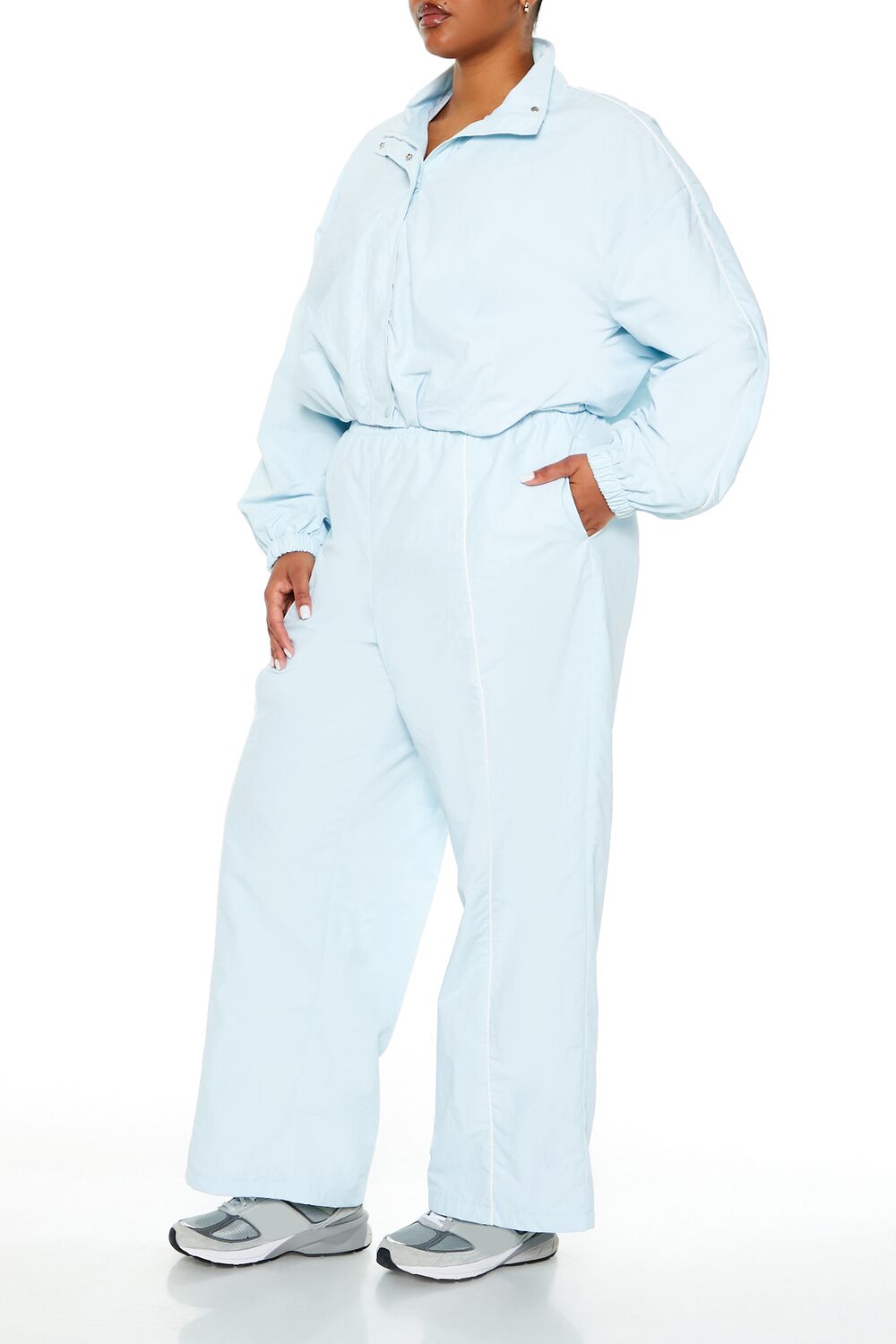  Forever 21 Plus Size Active Windbreaker Pants - aqua - Bonton
