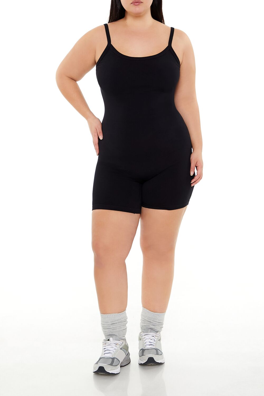  Forever 21 Plus Size Active Seamless Romper - black - Bonton