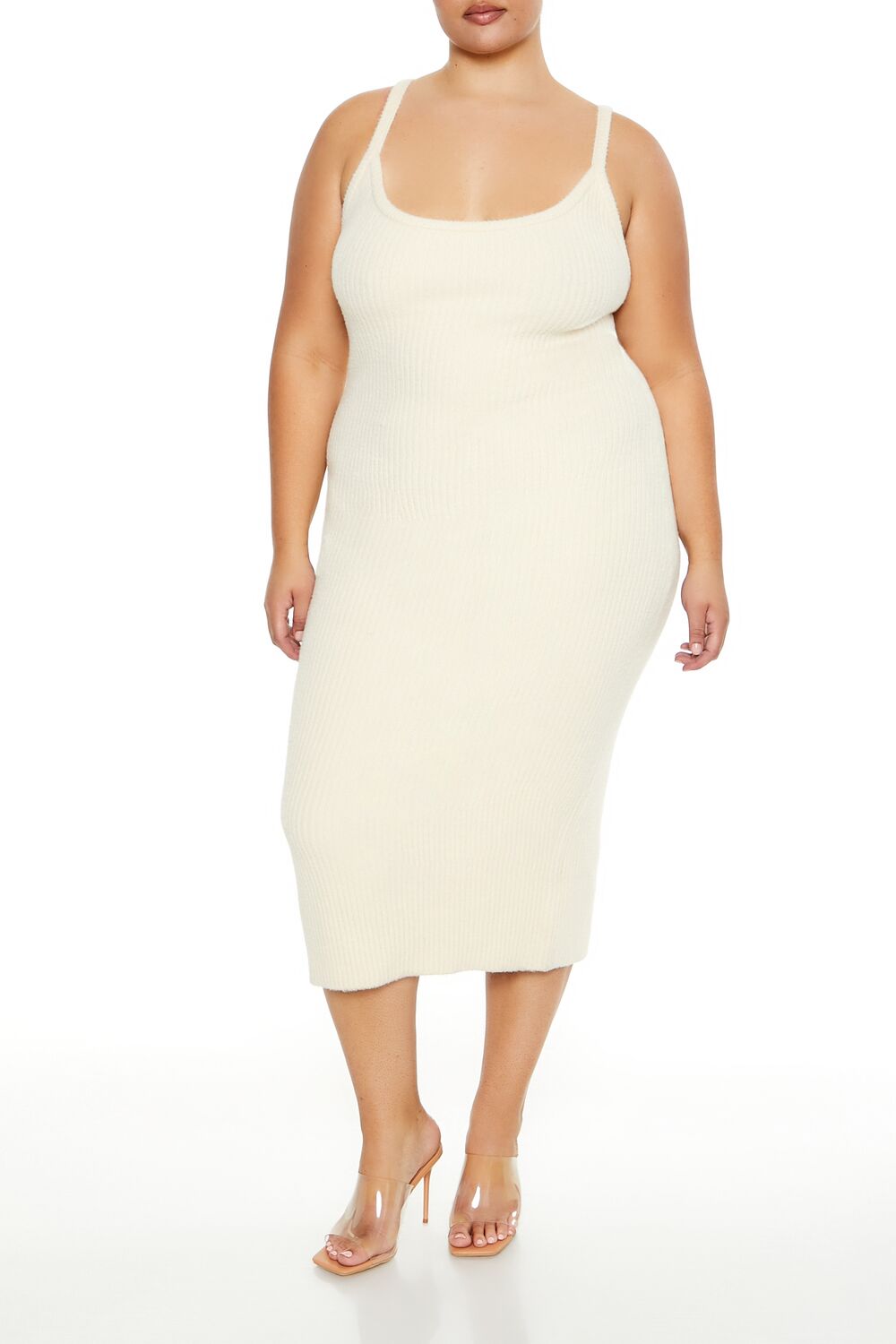  Forever 21 Plus Size Sweater-Knit Midi Dress - oatmeal - Bonton