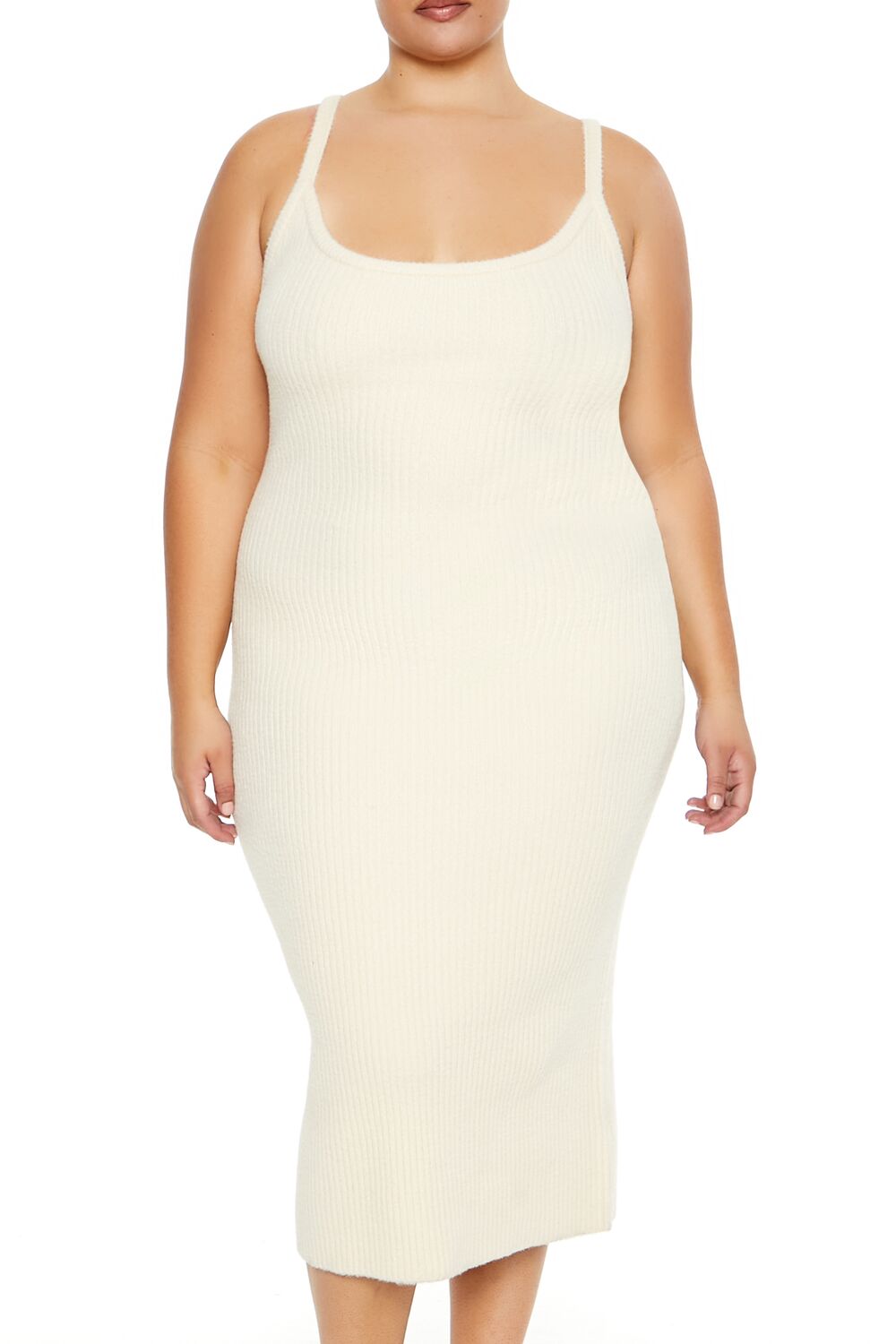  Forever 21 Plus Size Sweater-Knit Midi Dress - oatmeal - Bonton