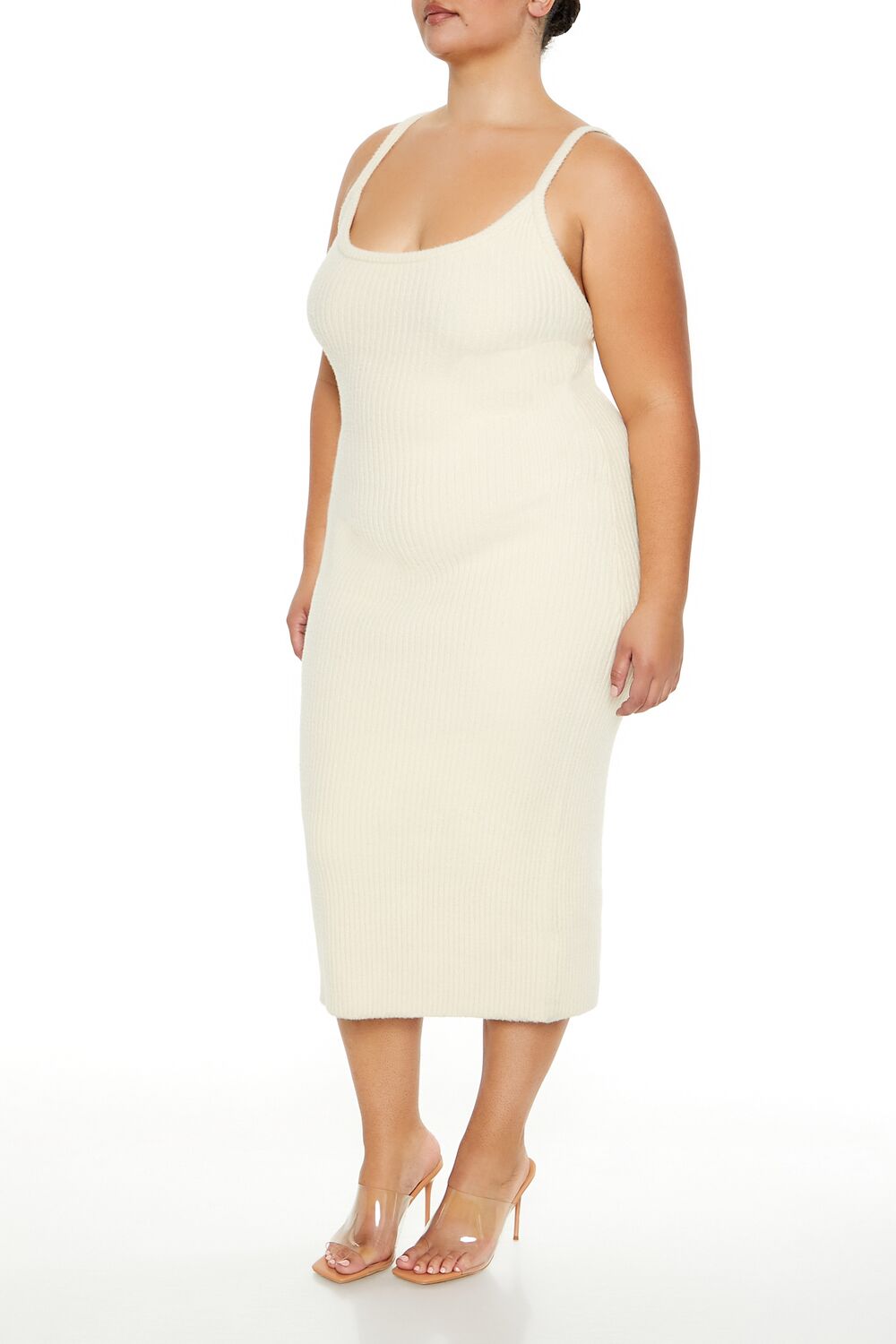  Forever 21 Plus Size Sweater-Knit Midi Dress - oatmeal - Bonton
