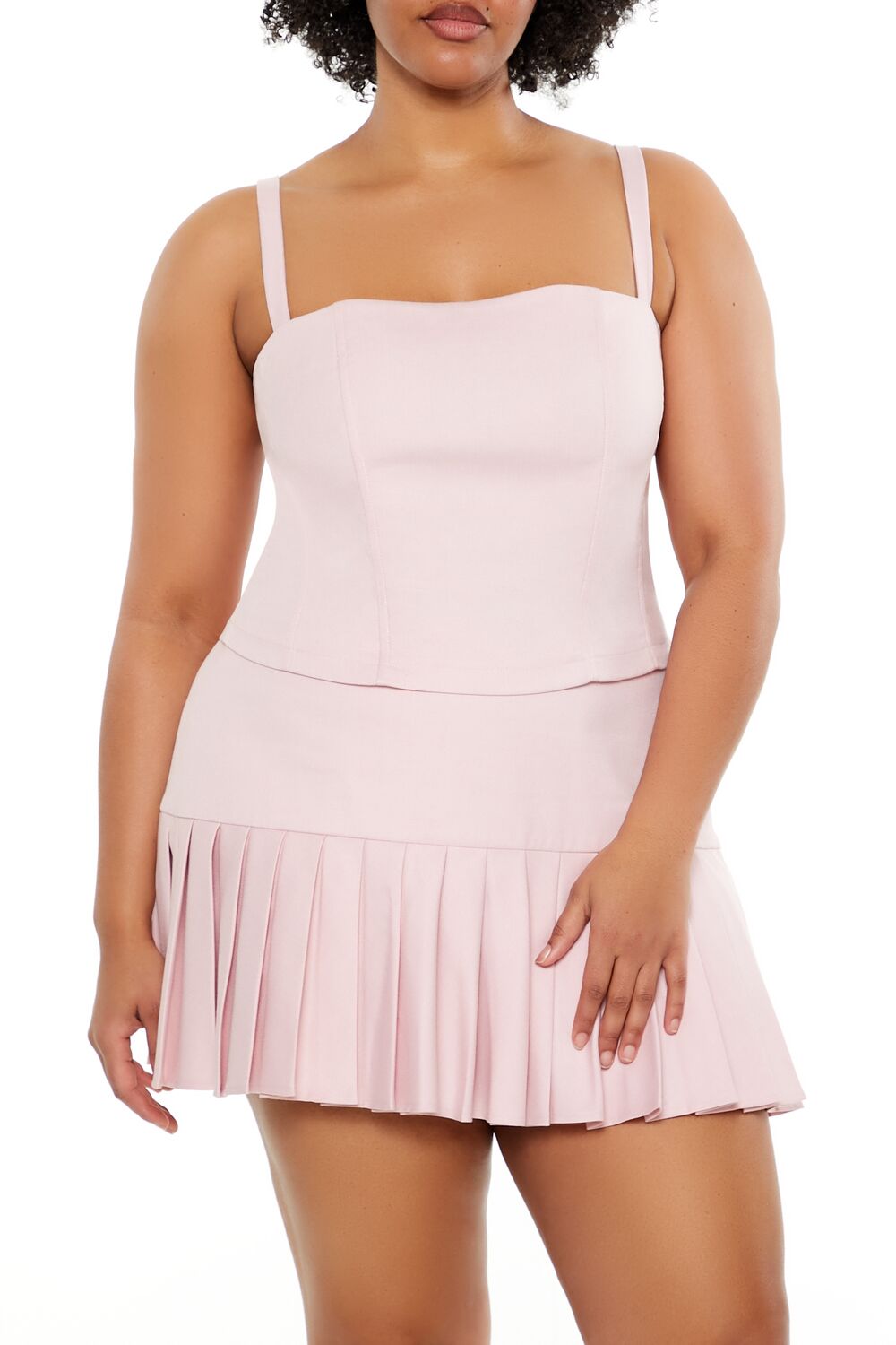  Forever 21 Plus Size Poplin Smocked Cami - black - Bonton