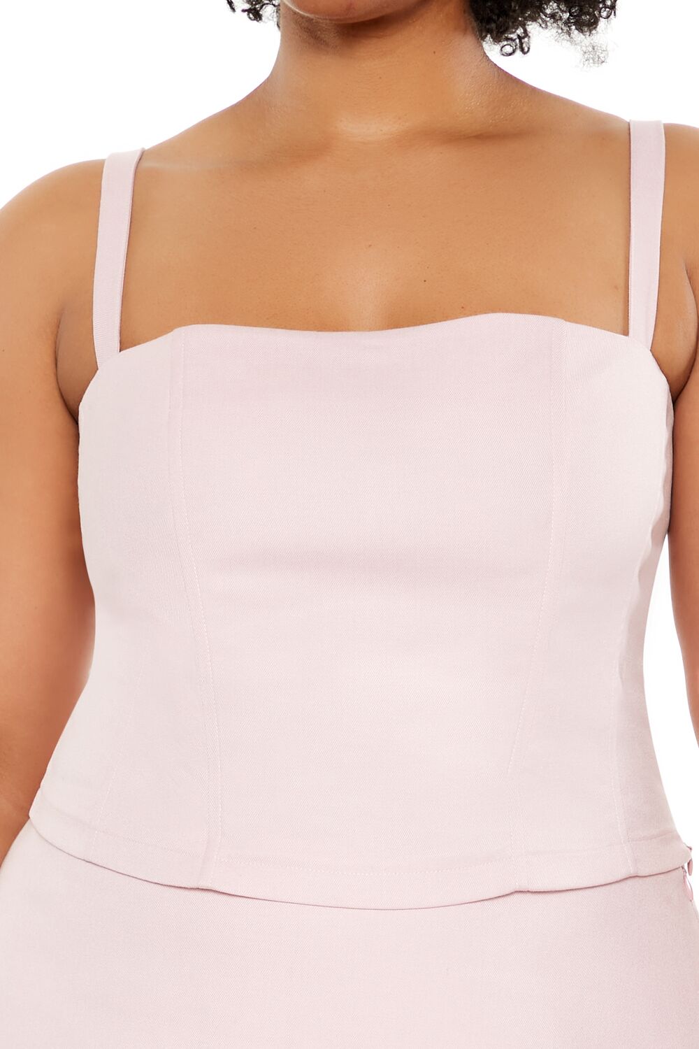 Forever 21 Plus Size Poplin Smocked Cami - black - Bonton
