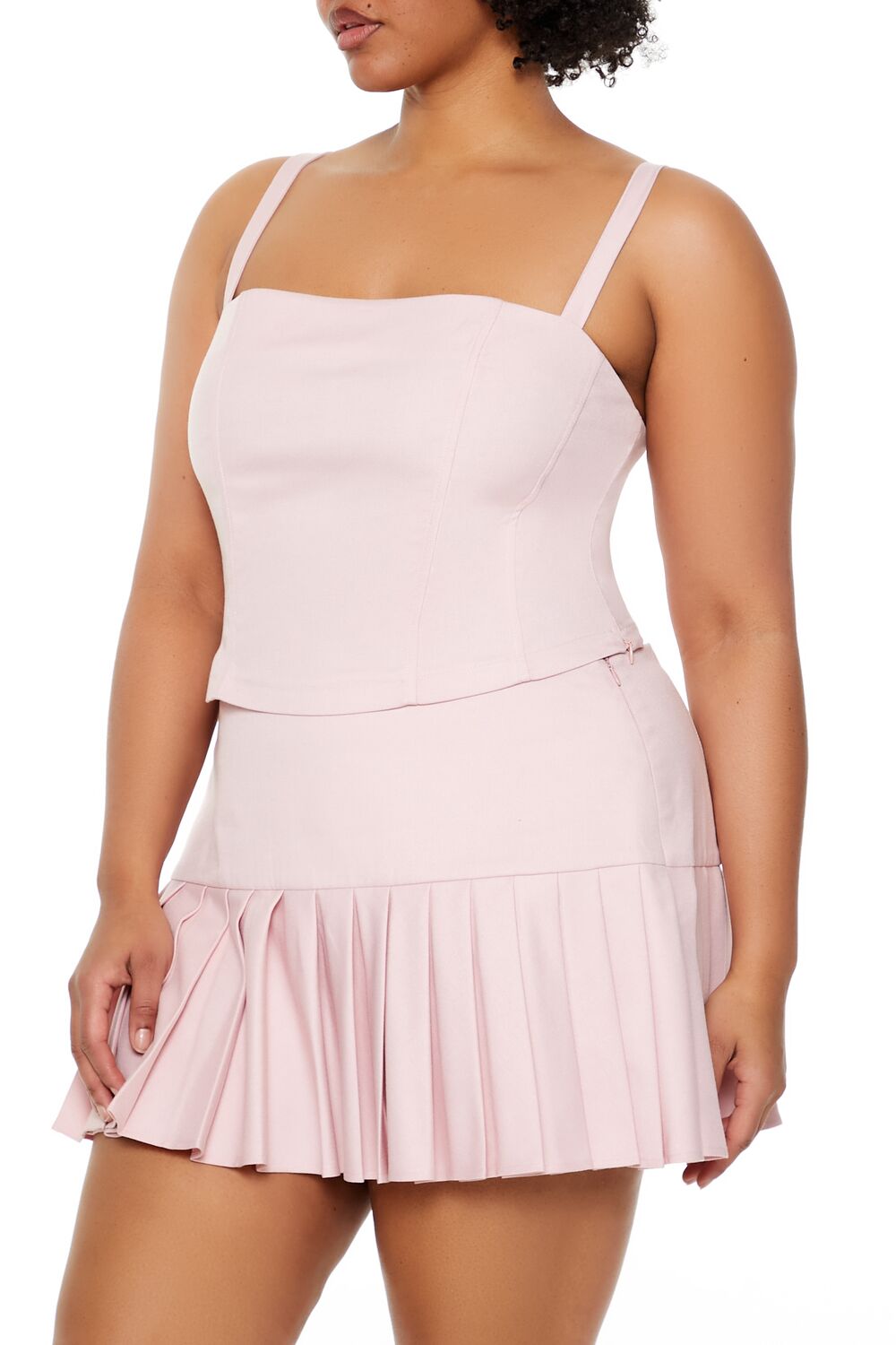  Forever 21 Plus Size Poplin Smocked Cami - black - Bonton