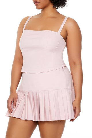 Plus Size Poplin Smocked Cami