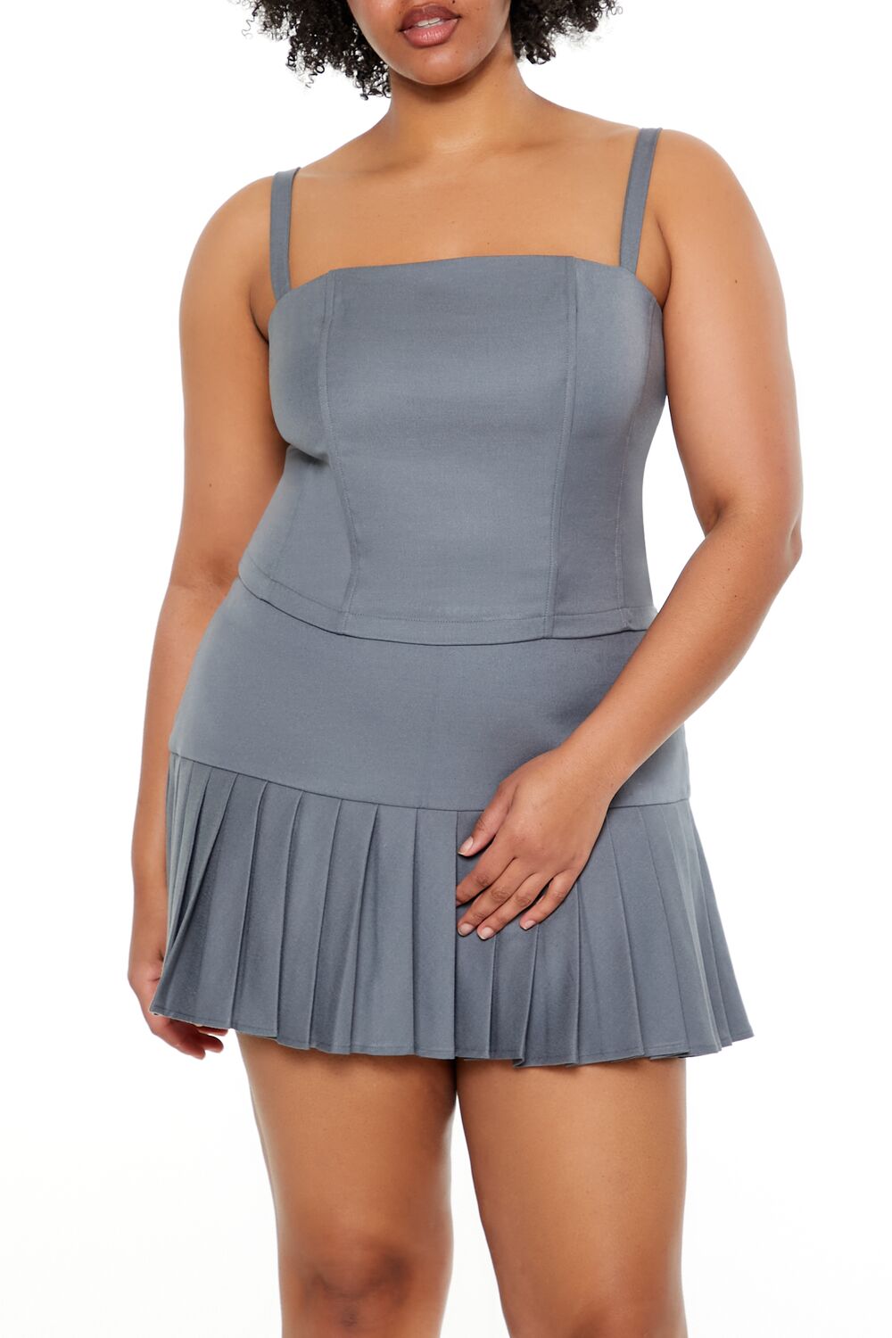  Forever 21 Plus Size Poplin Smocked Cami - black - Bonton