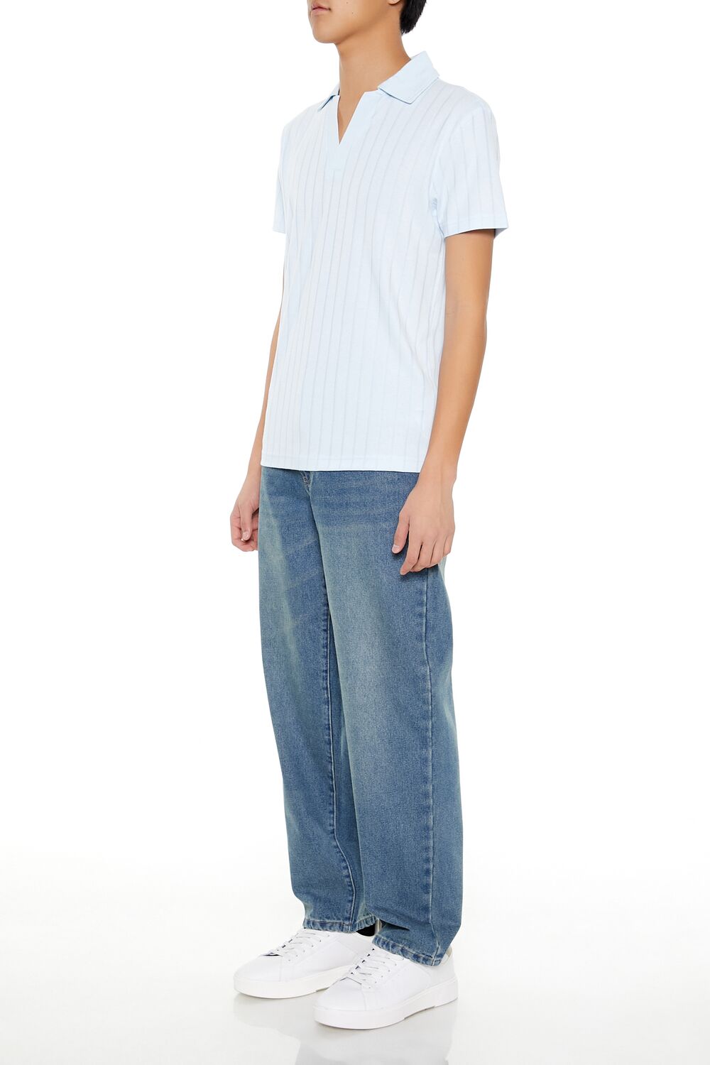  Forever 21 Mid-Rise Straight Jeans - light-denim - Bonton
