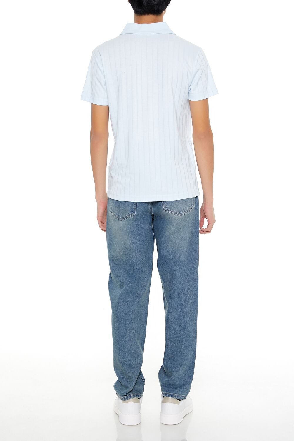  Forever 21 Mid-Rise Straight Jeans - light-denim - Bonton