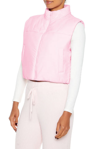 Quilted Cropped Puffer Vest