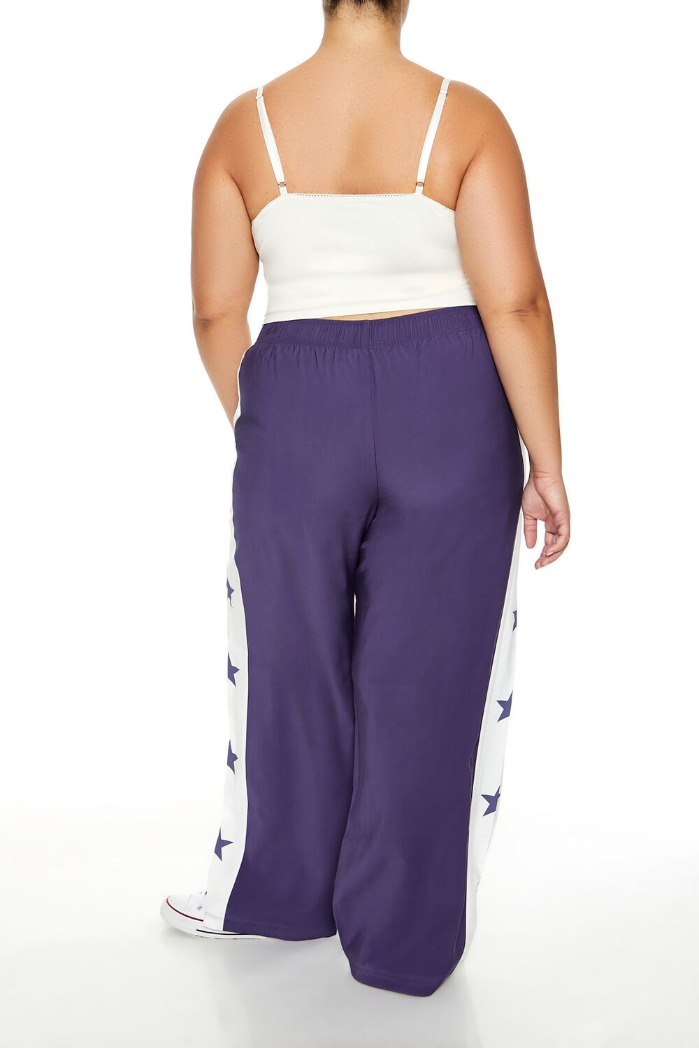  Forever 21 Plus Size Star Striped Pants - blue-white - Bonton