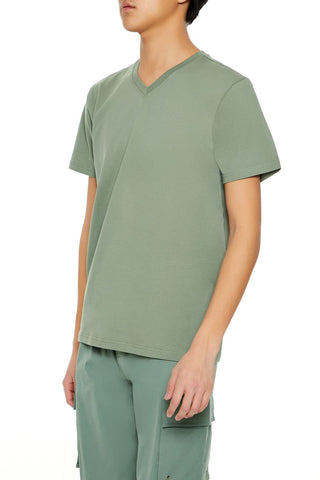 Basic Cotton V-Neck Tee