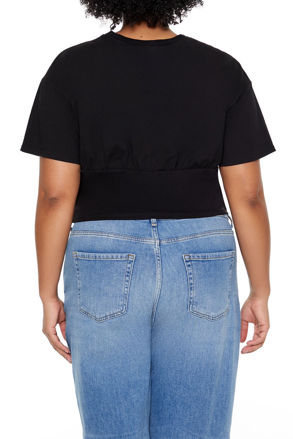  Forever 21 Plus Size Cropped Bustier Tee - winter wheat - Bonton