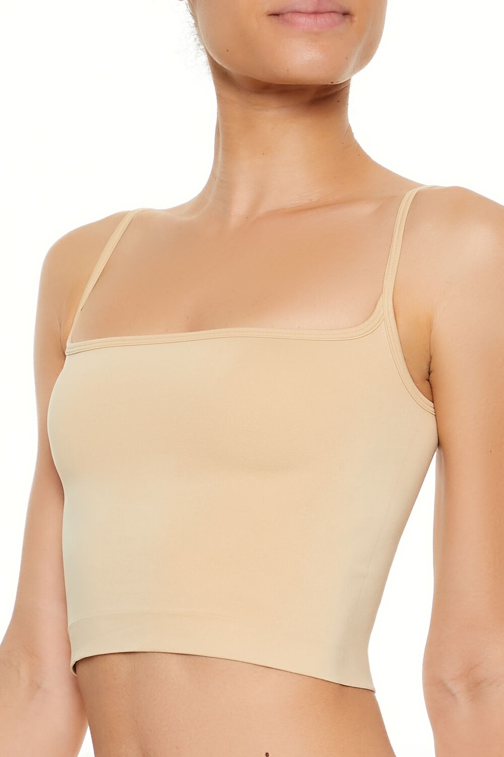  Forever 21 Seamless Lingerie Cropped Cami - desert-sand - Bonton