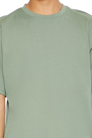 Cotton Curved-Hem Tee
