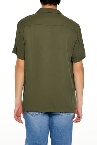Rayon Cuban-Collar Shirt